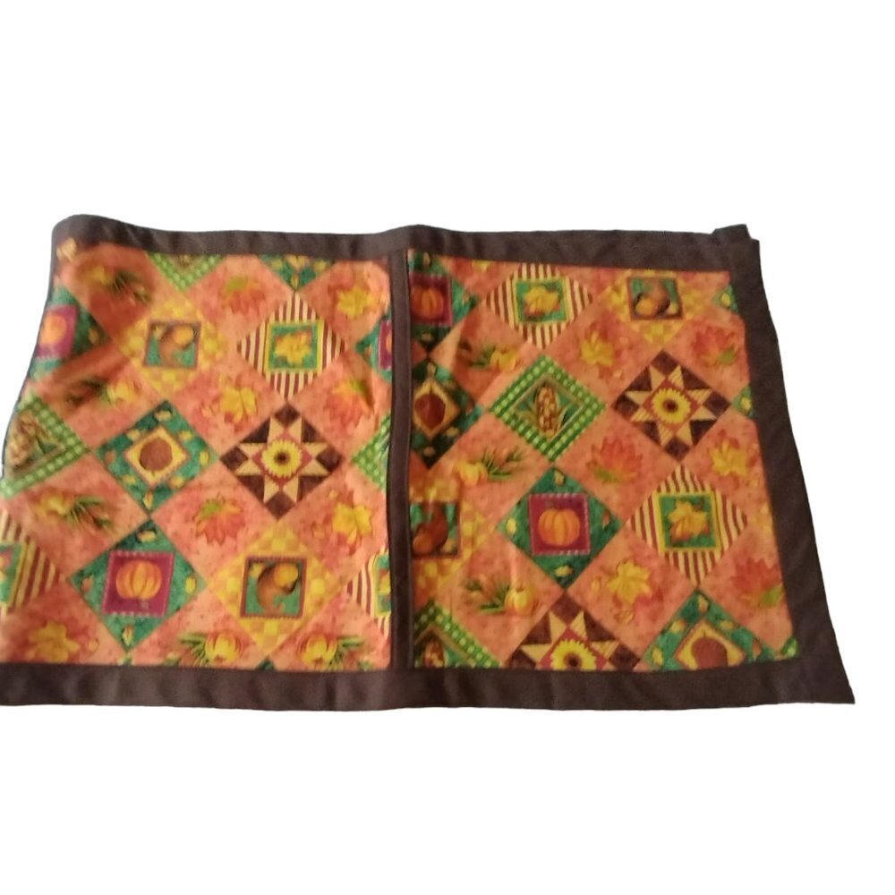 Handmade Table Runner Fall Autumn Harvest Rectangular 12 x 40 Inches - Picture 4 of 5